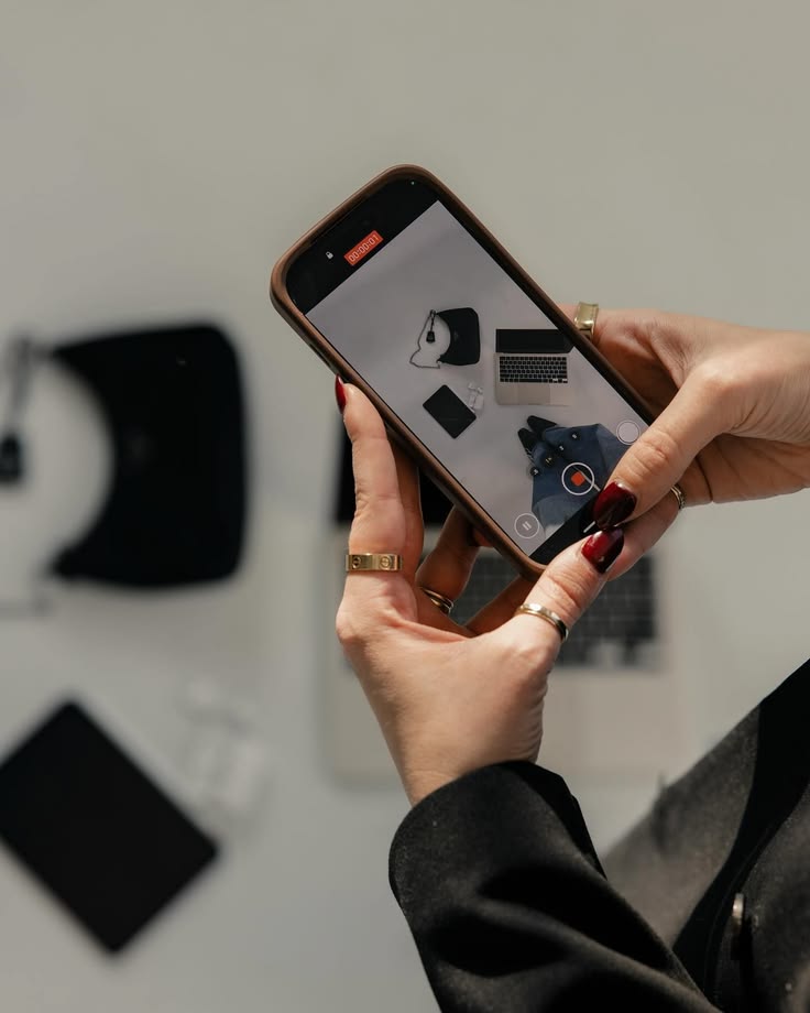 Content creator recording a campaign setup on a phone